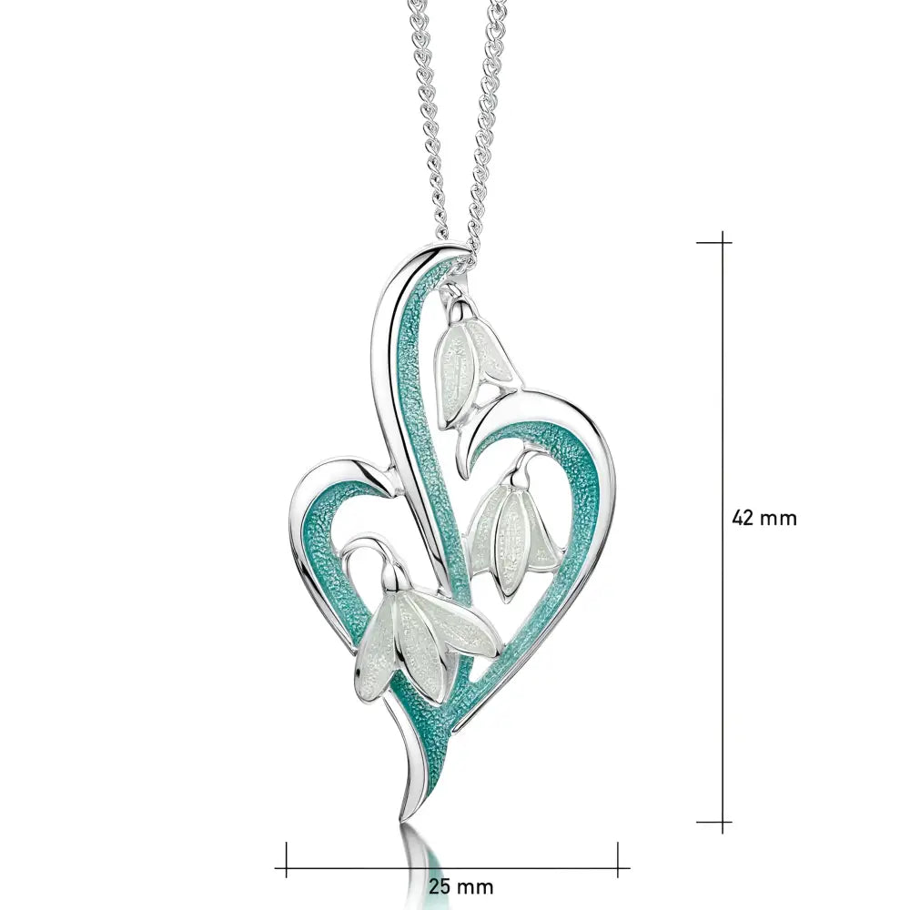 Snowdrop 3-leaf Pendant - Necklace