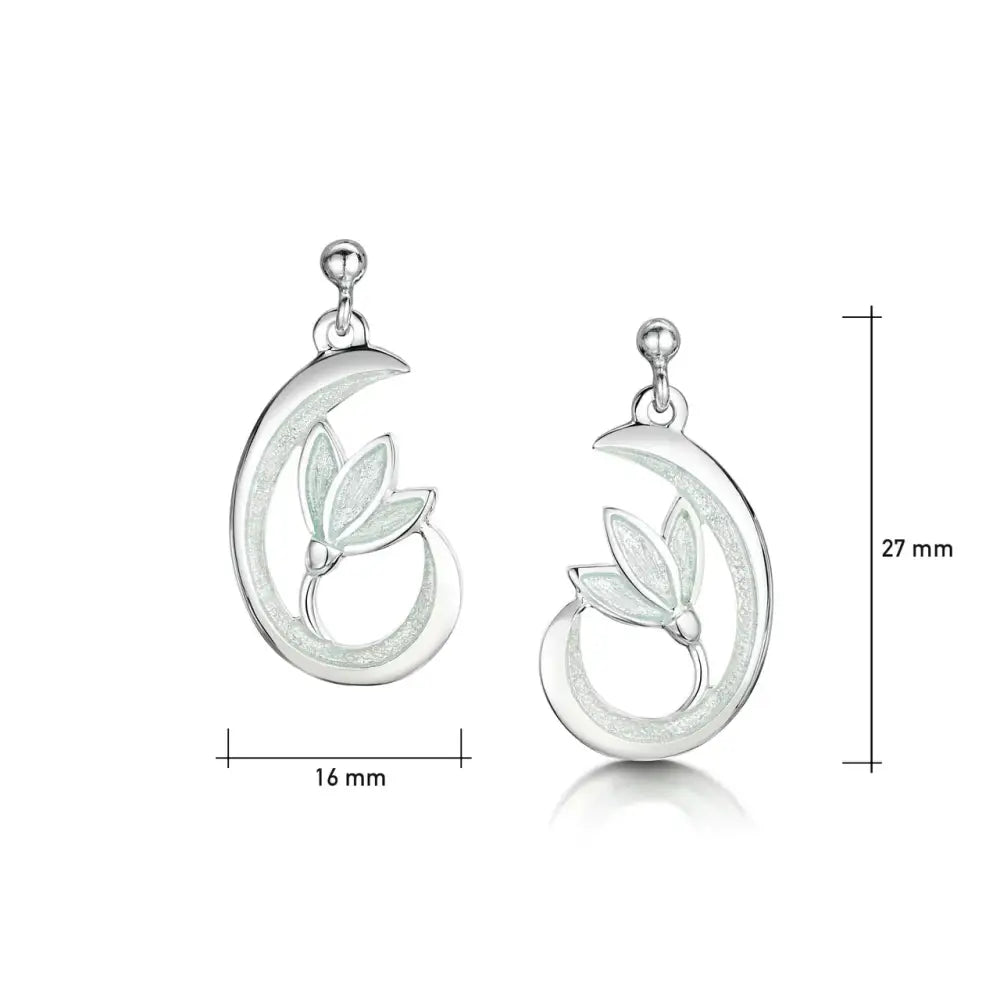 Snowdrop Drop Earrings - Scottish Jewelry