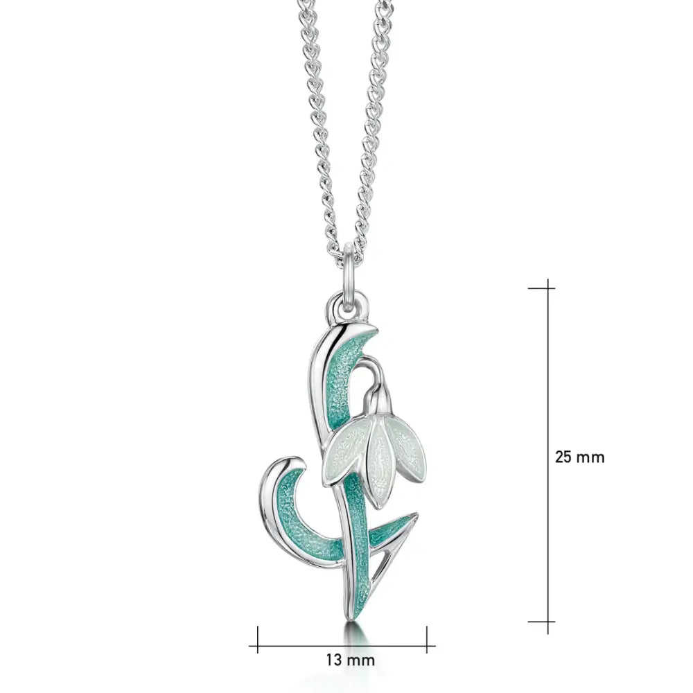 Snowdrop Silver Necklace - Scottish Jewelry
