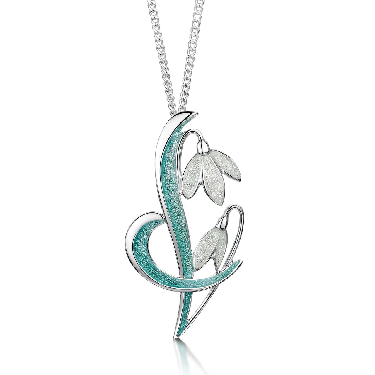 Snowdrop Sterling Silver Necklace | Sheila Fleet | Scottish Creations