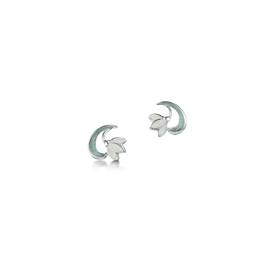 Snowdrop Stud Earrings - Scottish Jewelry