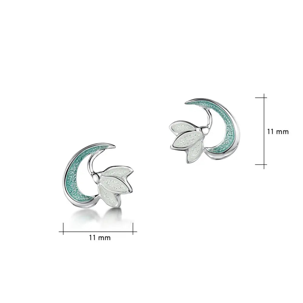 Snowdrop Stud Earrings - Scottish Jewelry
