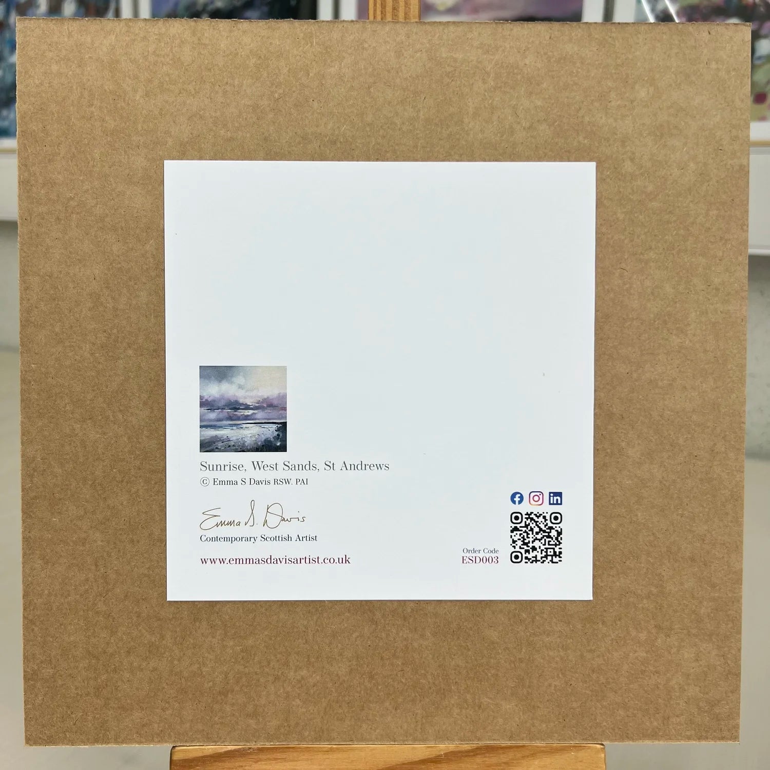 Greeting Card 'Sunrise, West Sands, St Andrews