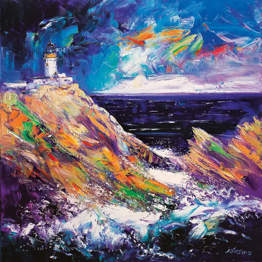 Storm Brewing Muckle Flugga Shetland Card - Scottish Art
