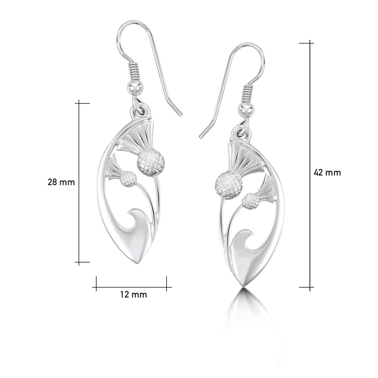Thistle Drop Earrings | Sheila Fleet | Scottish Creations