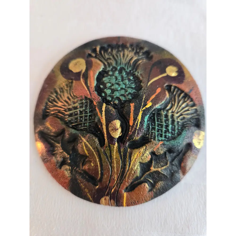 Thistle Wrap Pins - Golds & Green - Cosy Essentials