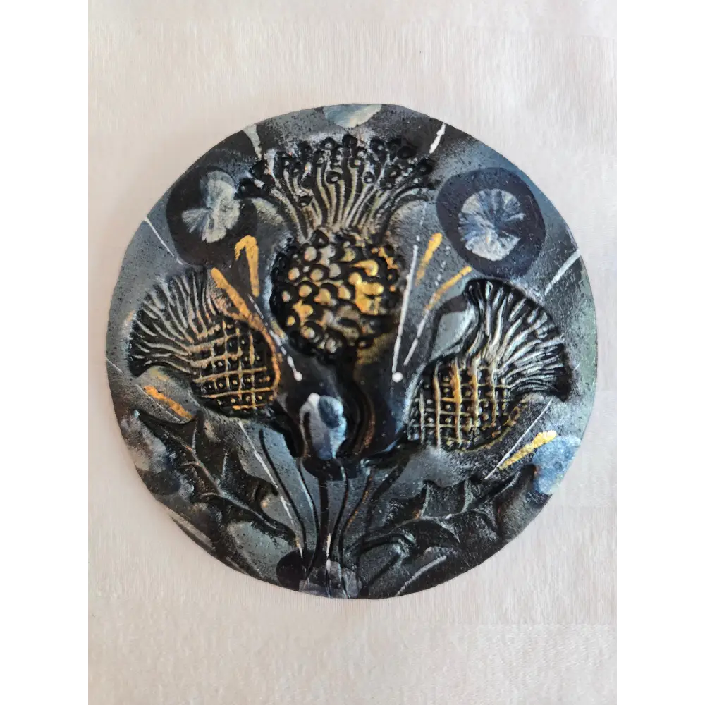 Thistle Wrap Pins - Silver with Blues - Cosy Essentials