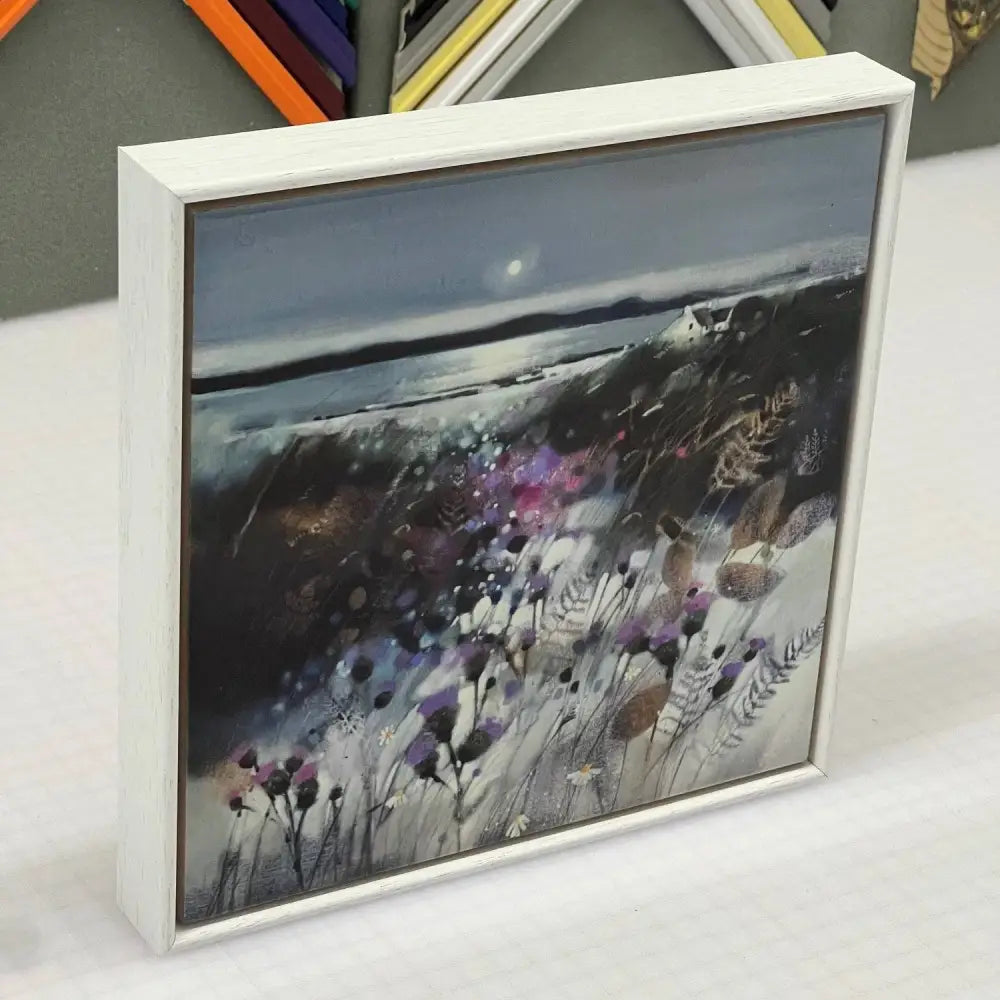 Thistles Kintyre Framed Tile - Scottish Home