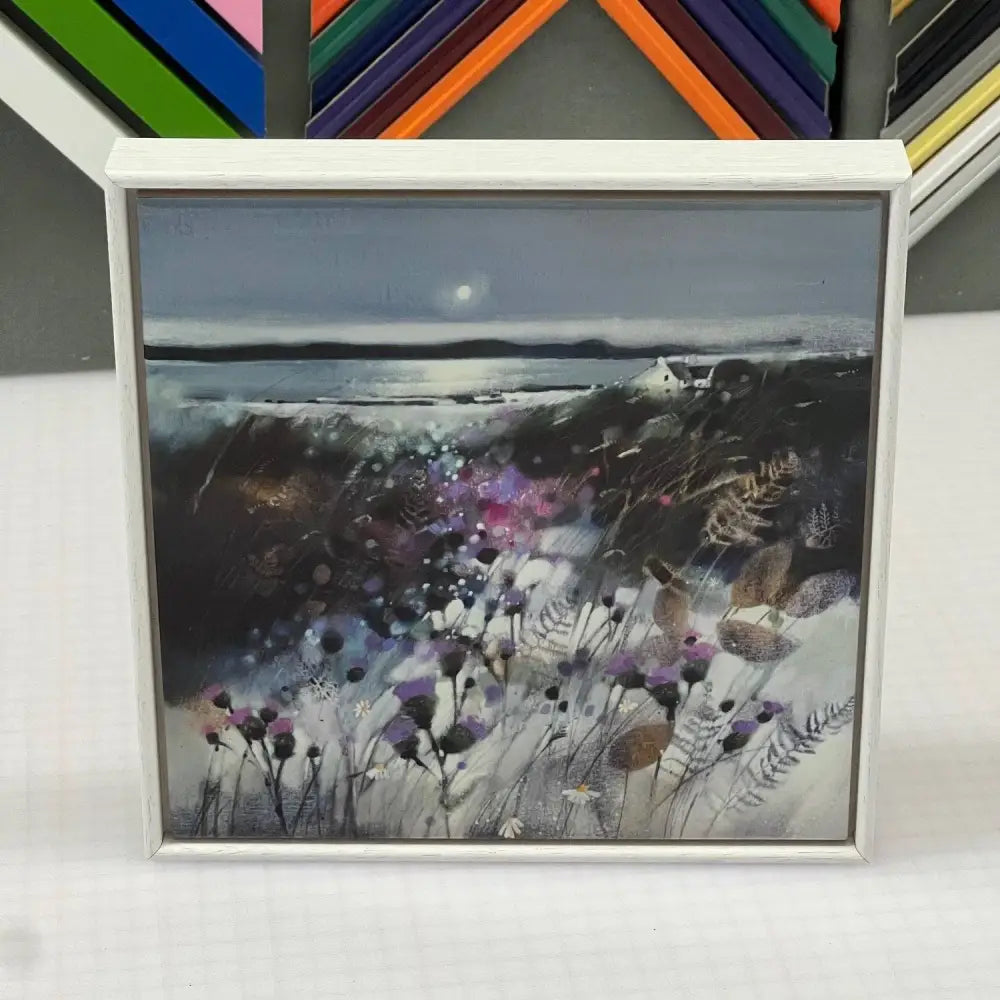 Thistles Kintyre Framed Tile - Scottish Home