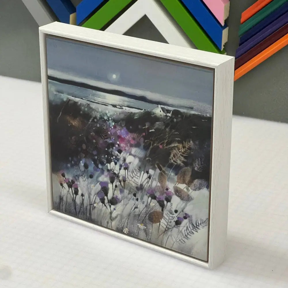 Thistles Kintyre Framed Tile - Scottish Home