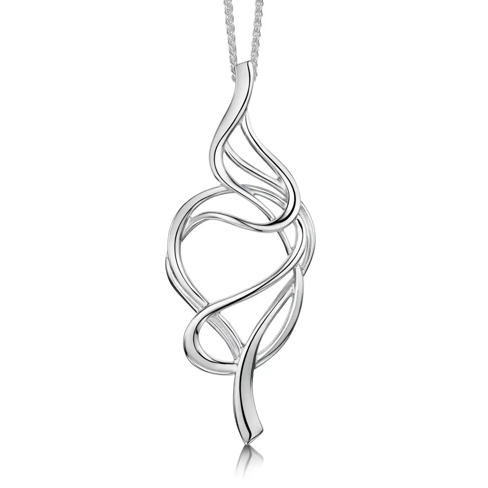 Tidal Occasion Pendant - 16’’ - 18’’ / Silver - Scottish Jewelry