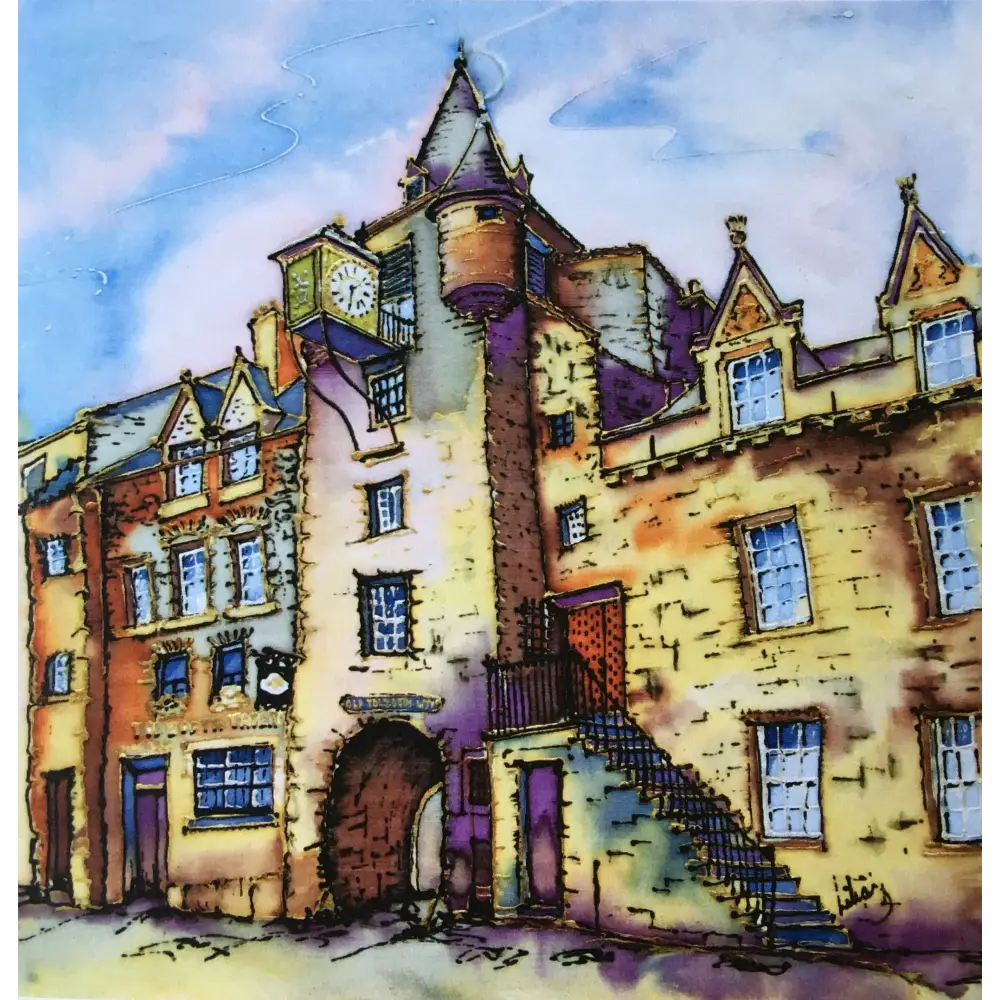 The Tollbooth Cannongate Edinburgh Card - Scottish Art