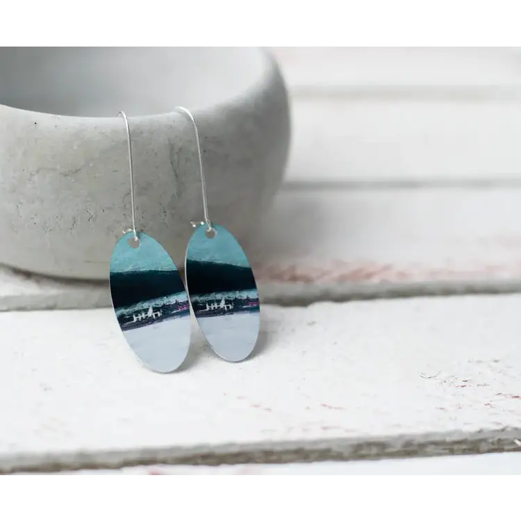 Ullapool Aluminum & Silver Earrings - Scottish Jewelry