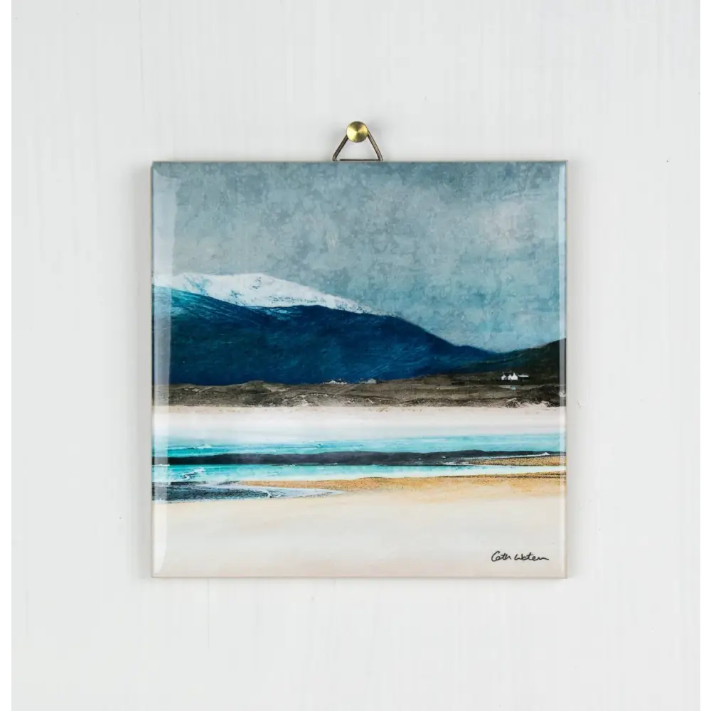Winter Luskentyre Isle of Harris Ceramic Tile - Scottish Home