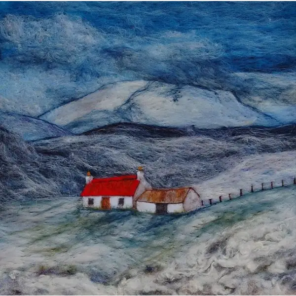 Winters Snowy Glen Card - Scottish Art
