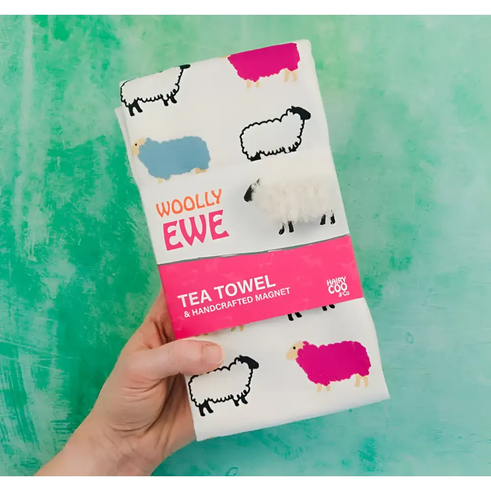 Woolly Ewe Tea Towel - Scottish Home