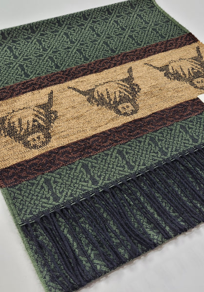 Celtic Alba Highland Cow Scarf