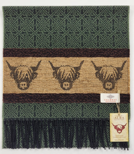 Celtic Alba Highland Cow Scarf