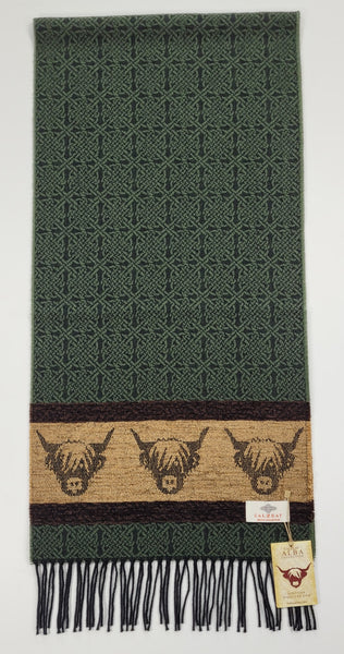 Celtic Alba Highland Cow Scarf