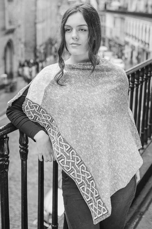 Ballater Donegal Merino Shawl in Marine