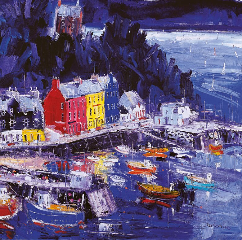 Busy Day in Tobermory, Isle of Mull Card