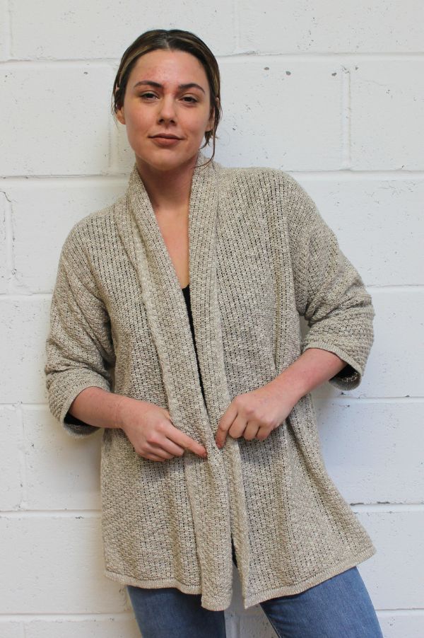 Long Crail Cardigan in Oat