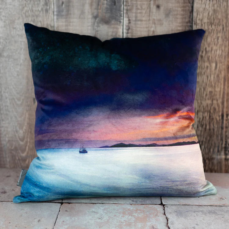 Fishing In The Little Minch Pillow