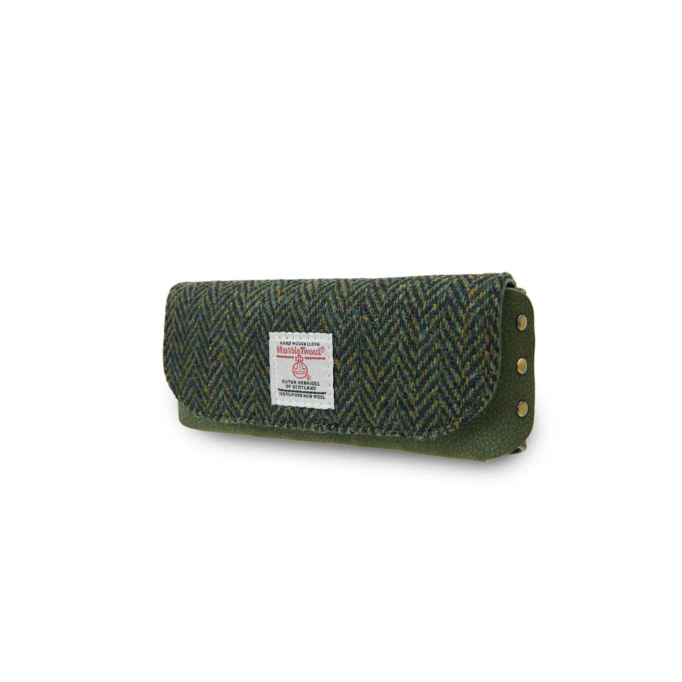 Glasses Case in Harris Tweed & Leather