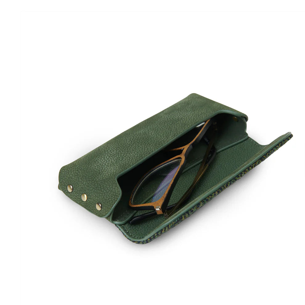 Glasses Case in Harris Tweed & Leather