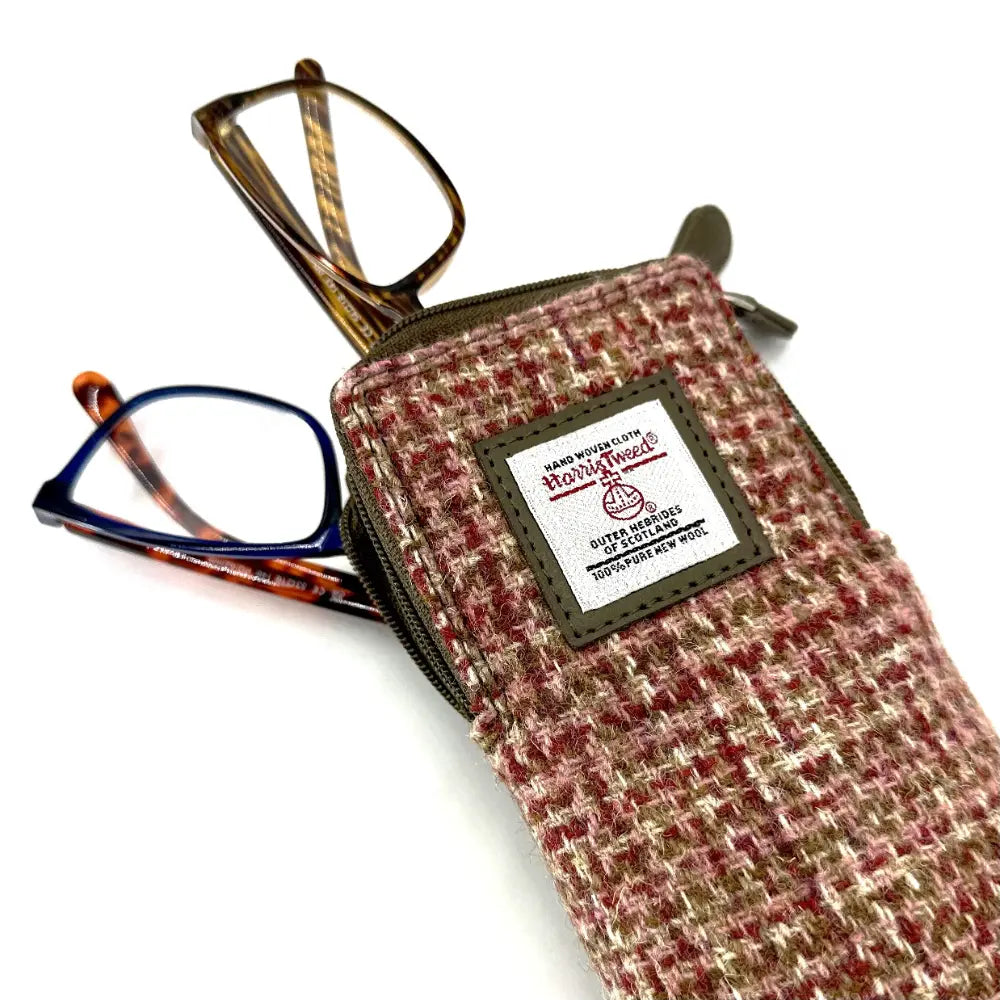 Double Glasses Sleeve in Harris Tweed