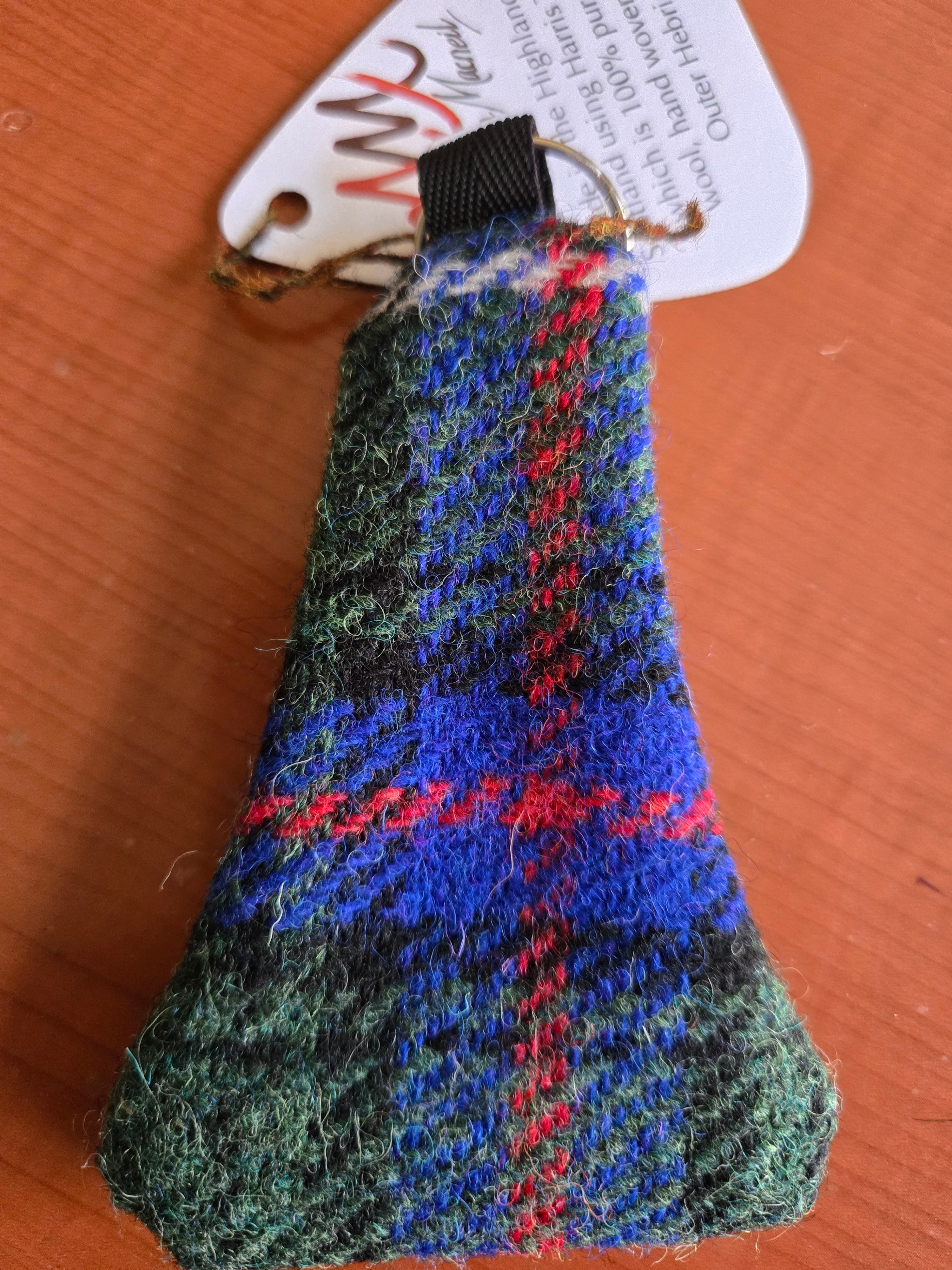 Key Ring Purse in Tartan Harris Tweed