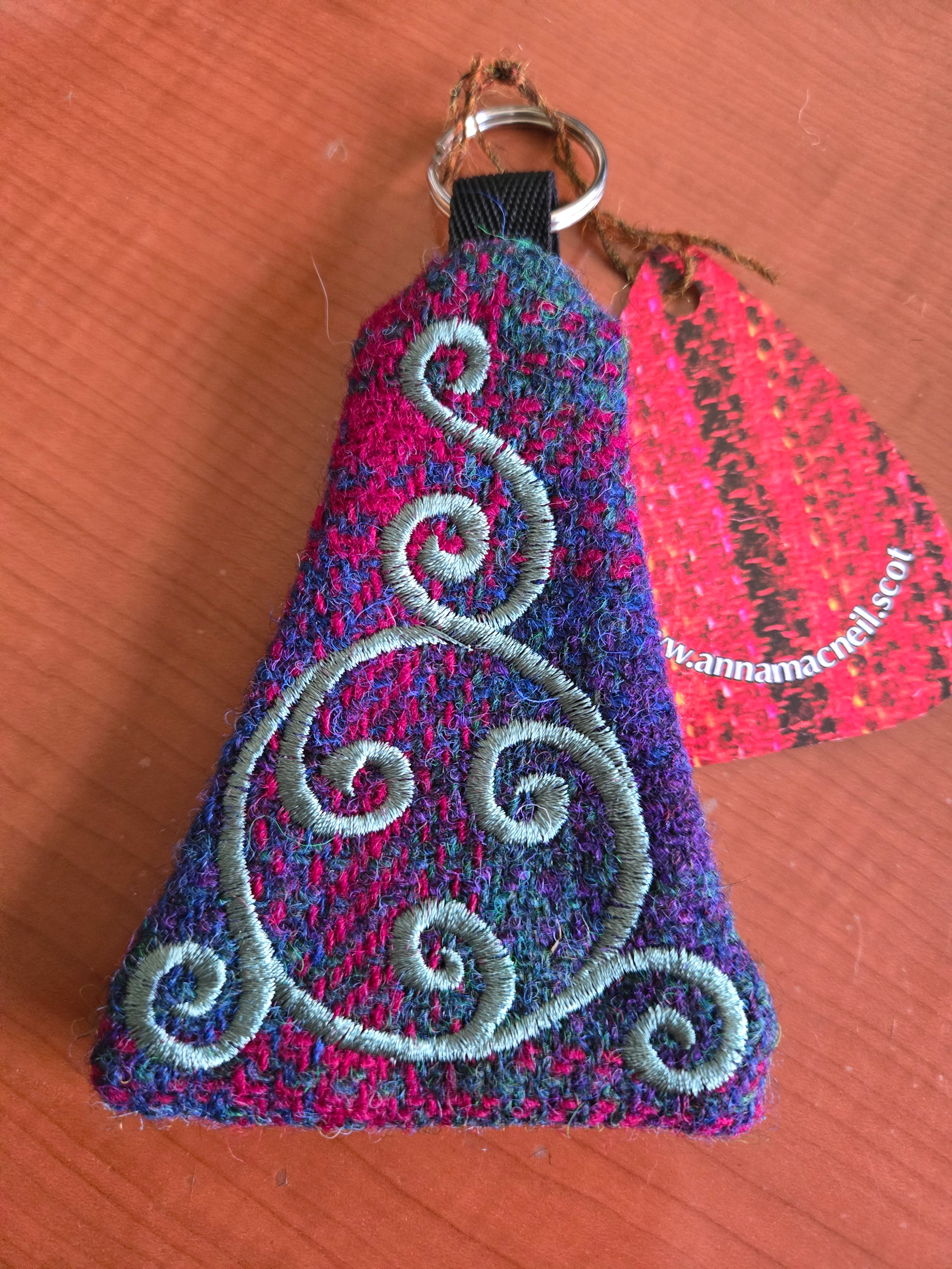 Key Ring Purse in Harris Tweed