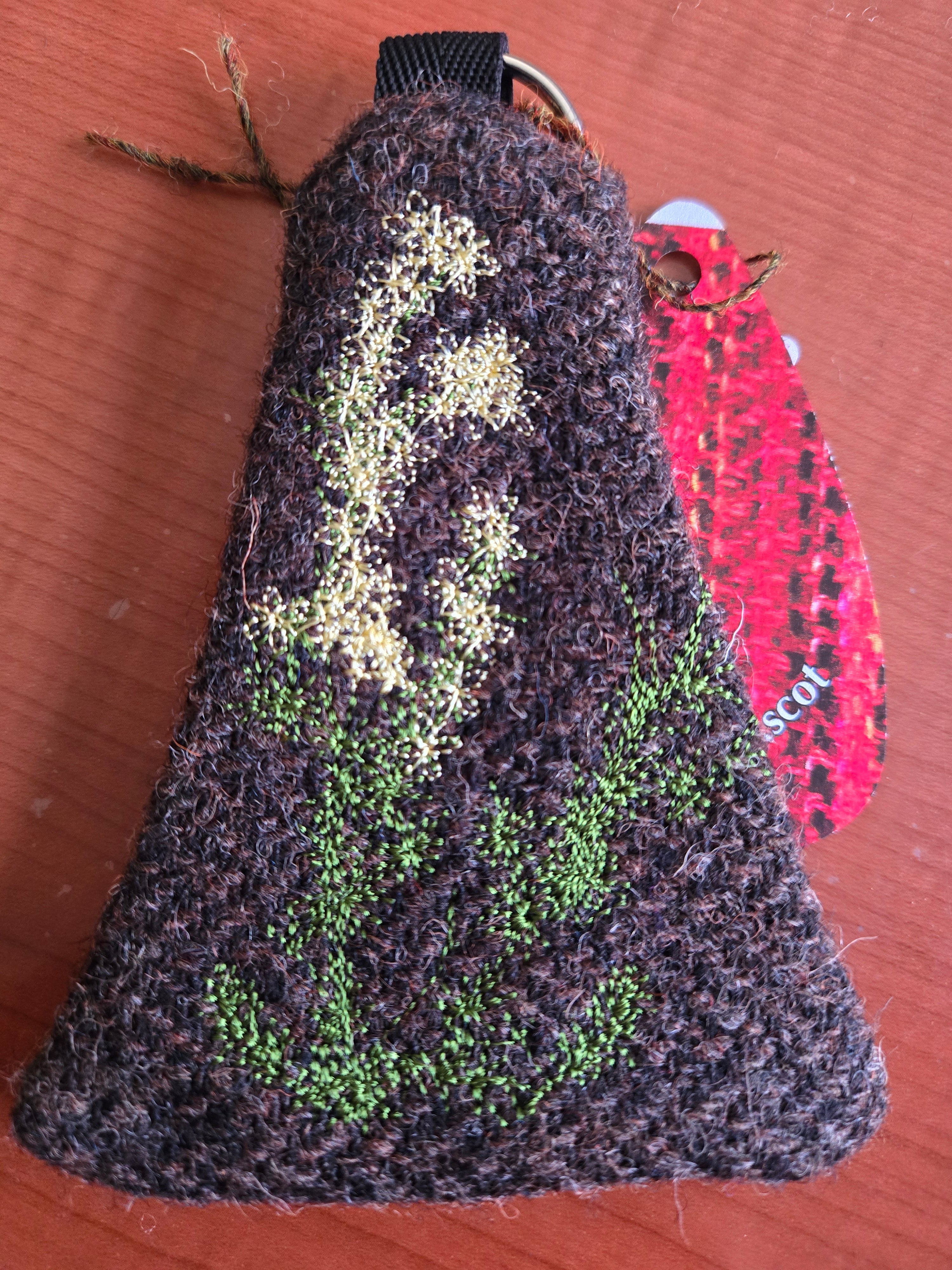 Key Ring Thistle Purse in Harris Tweed