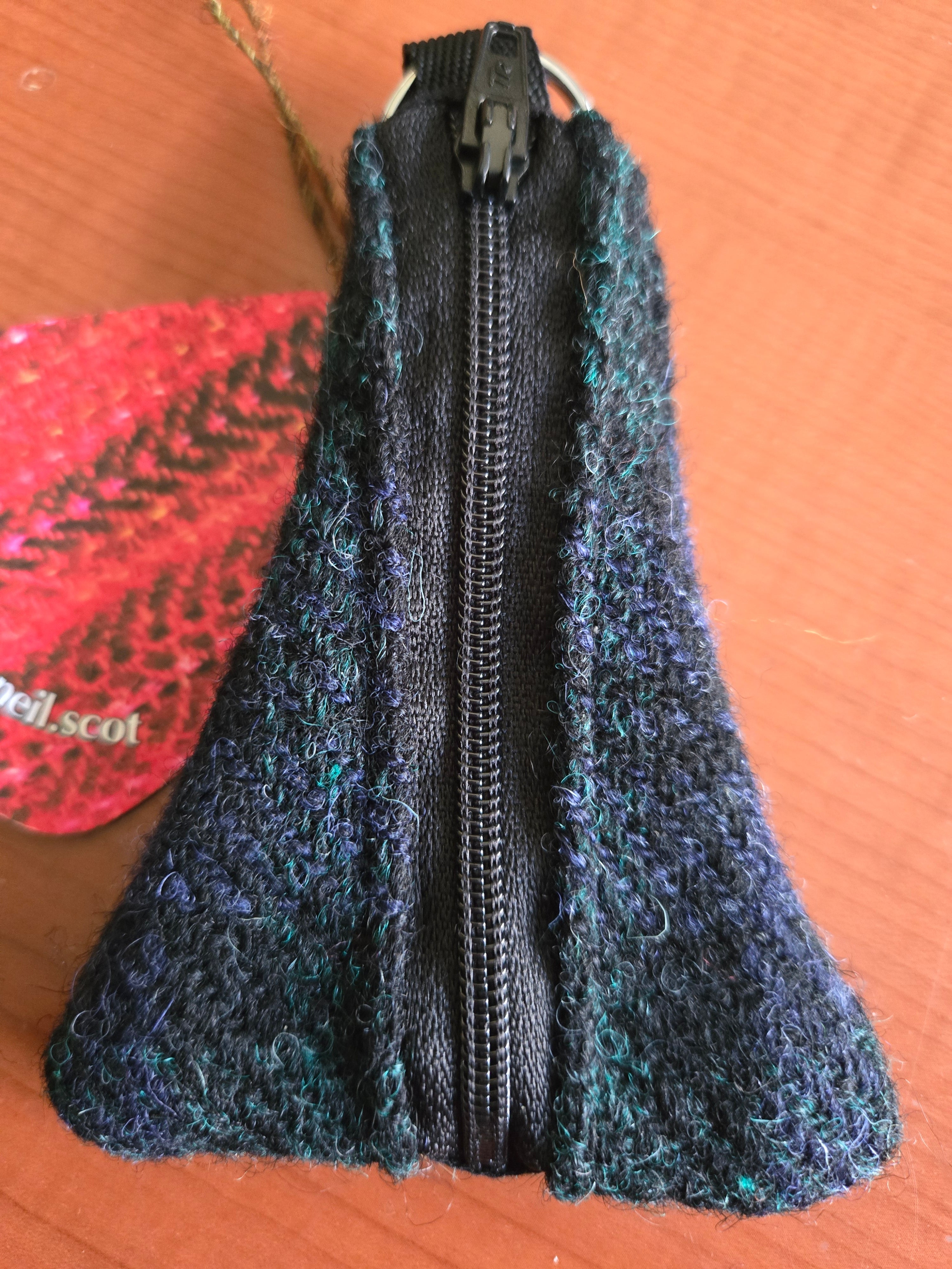 Key Ring Purse in Tartan Harris Tweed