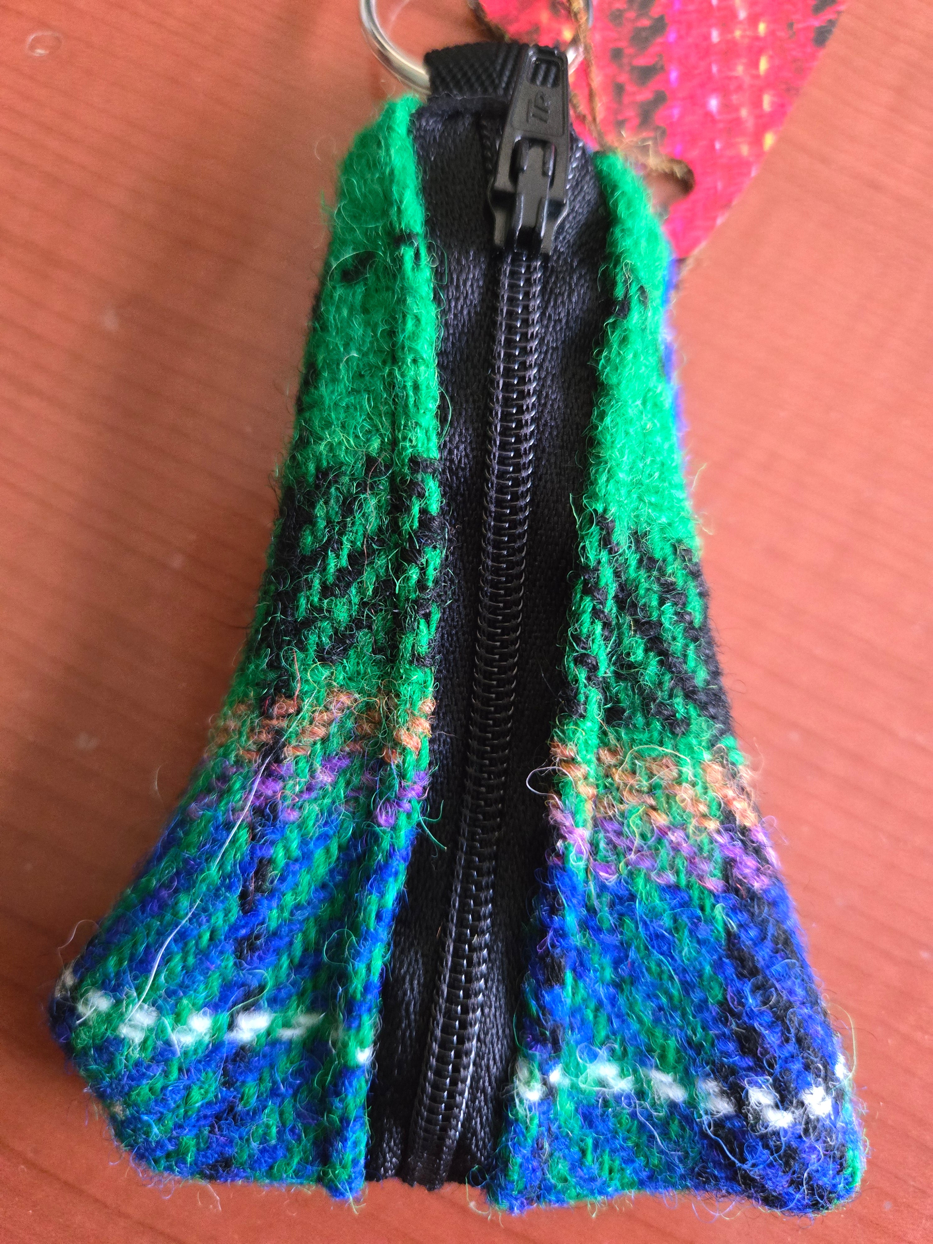 Key Ring Purse in Tartan Harris Tweed