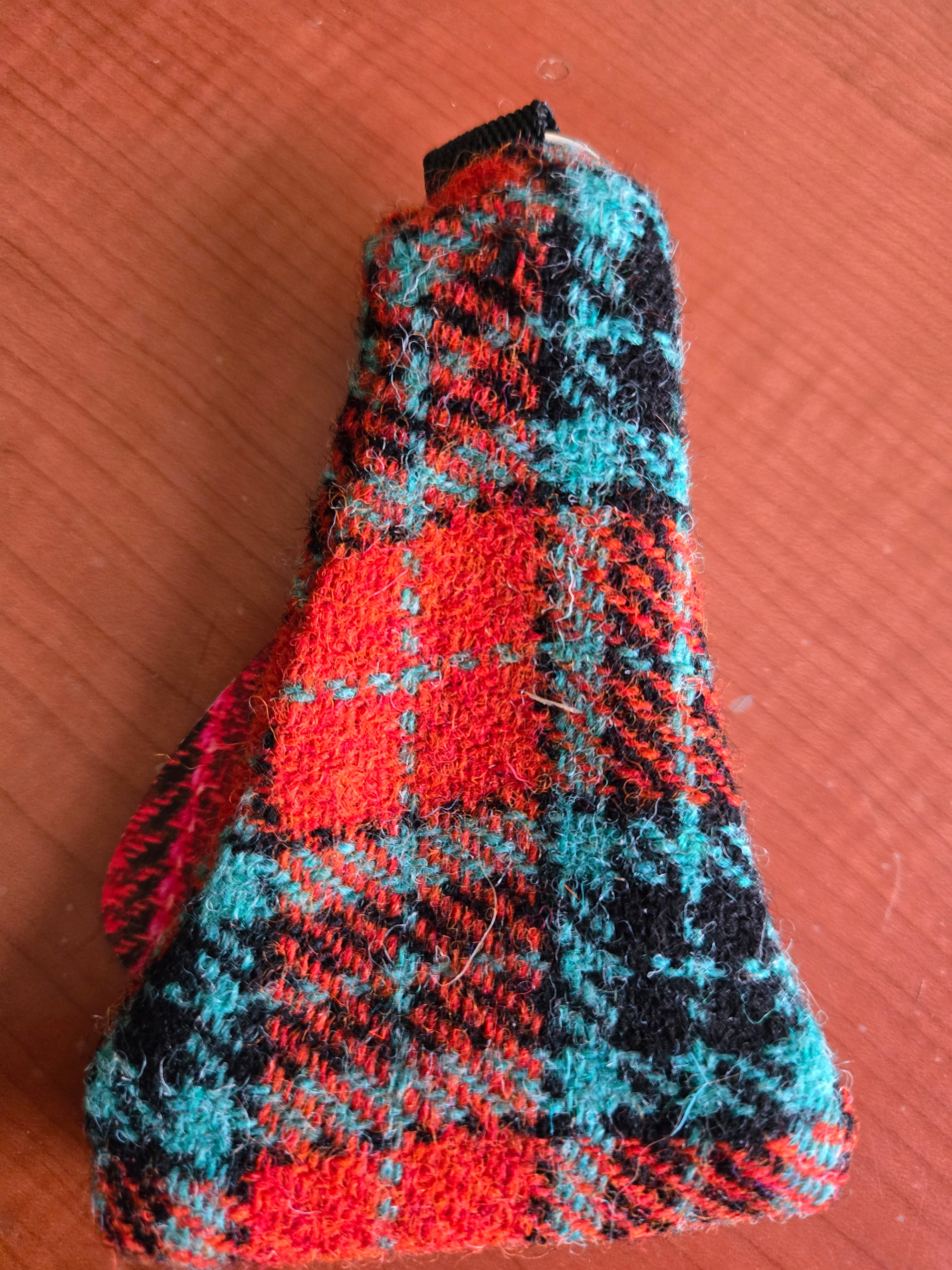 Key Ring Purse in Tartan Harris Tweed