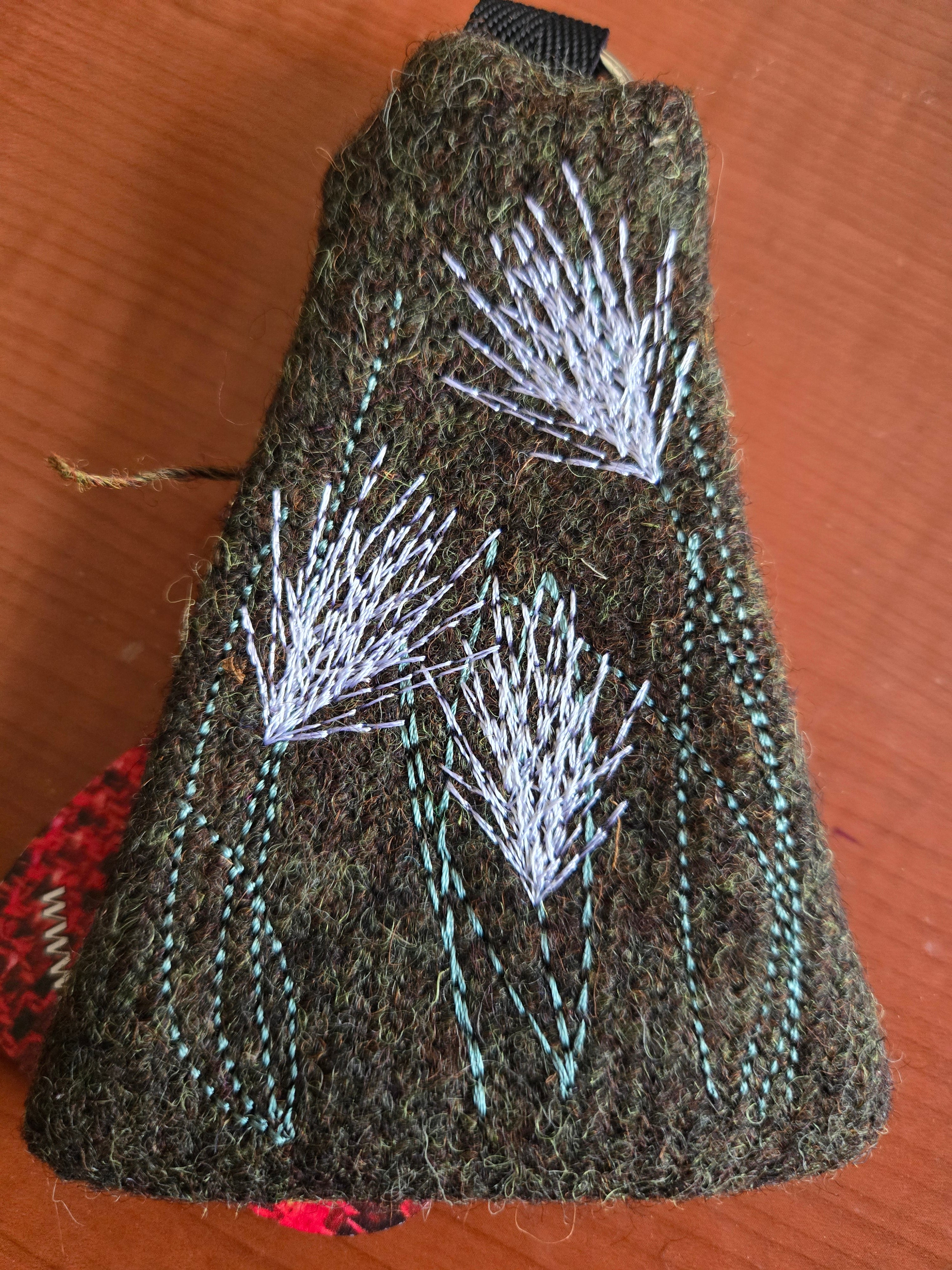 Key Ring Thistle Purse in Harris Tweed