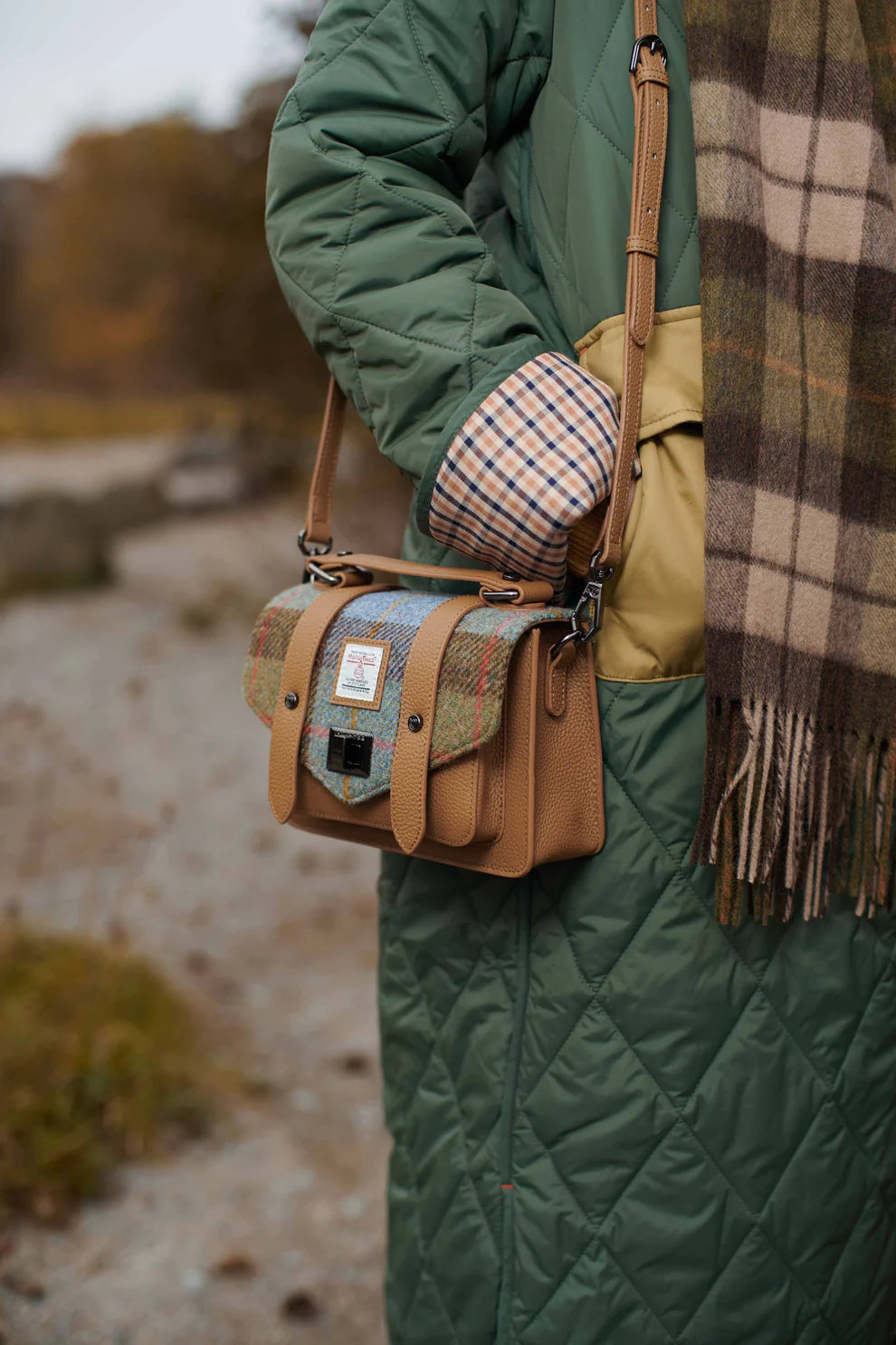 Harris Tweed & Leather Mini Satchel