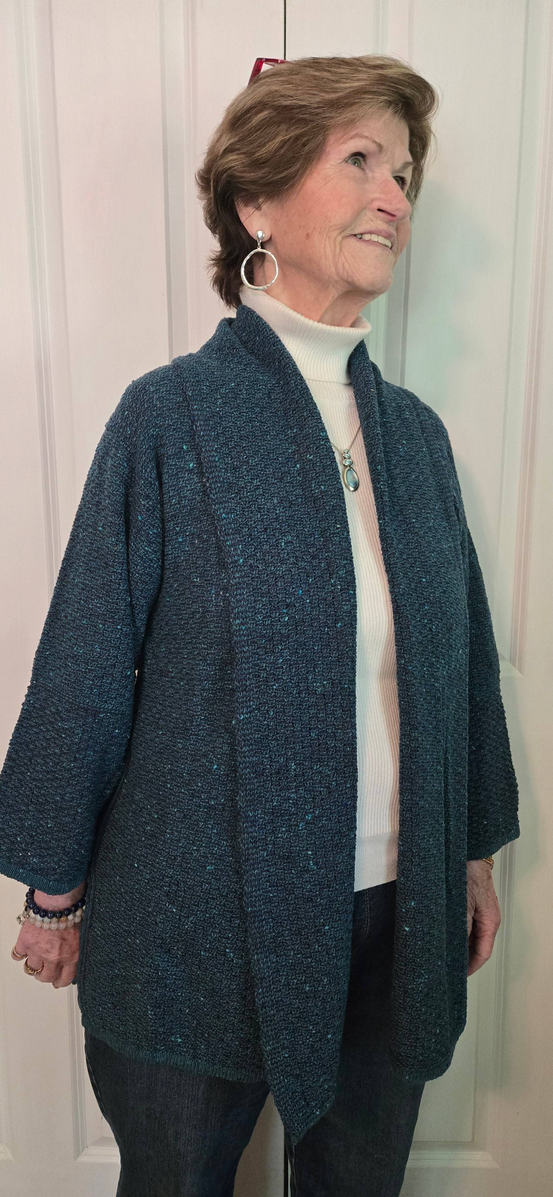 Long Crail Cardigan in Donegal Merino wool