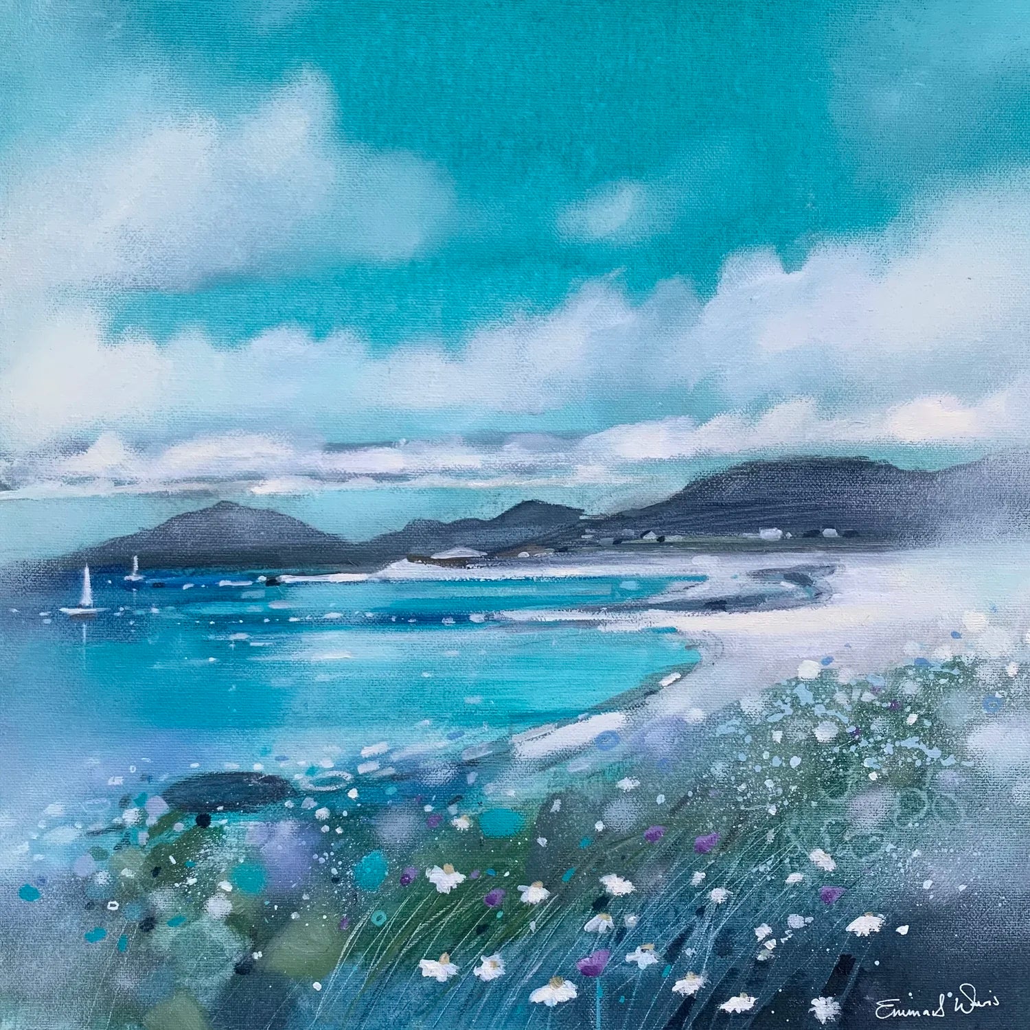 'Luskentyre, Isle of Harris' Framed Tile
