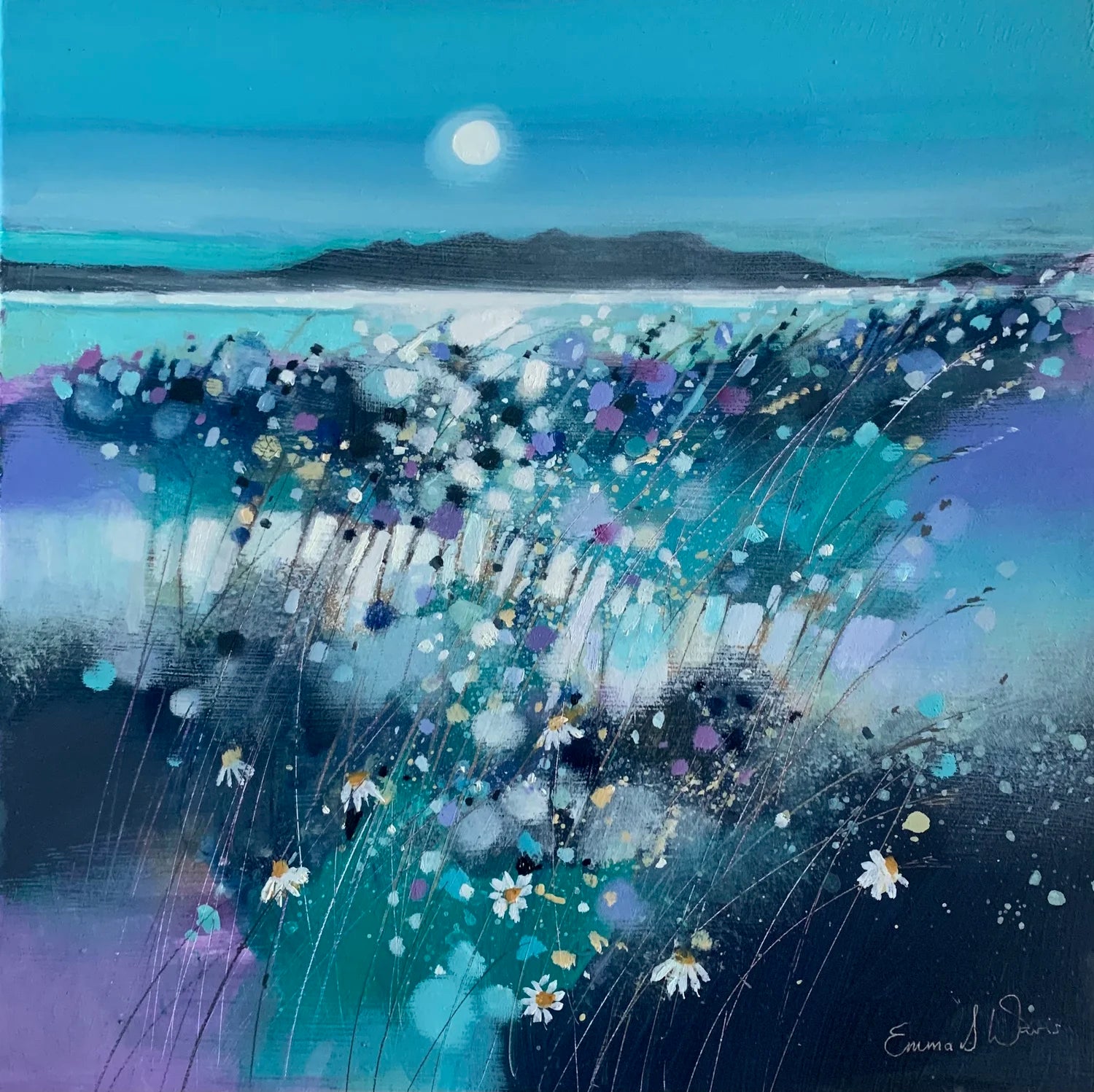 'Moonlight & Arran' Framed Ceramic Tile