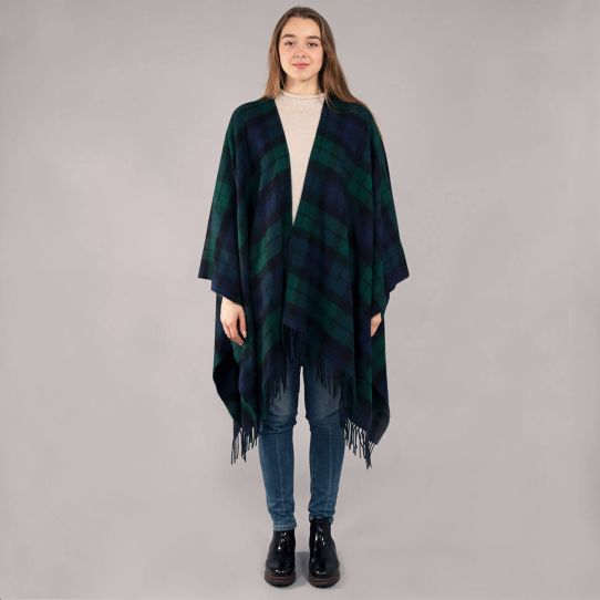 Serape in Black Watch Tartan