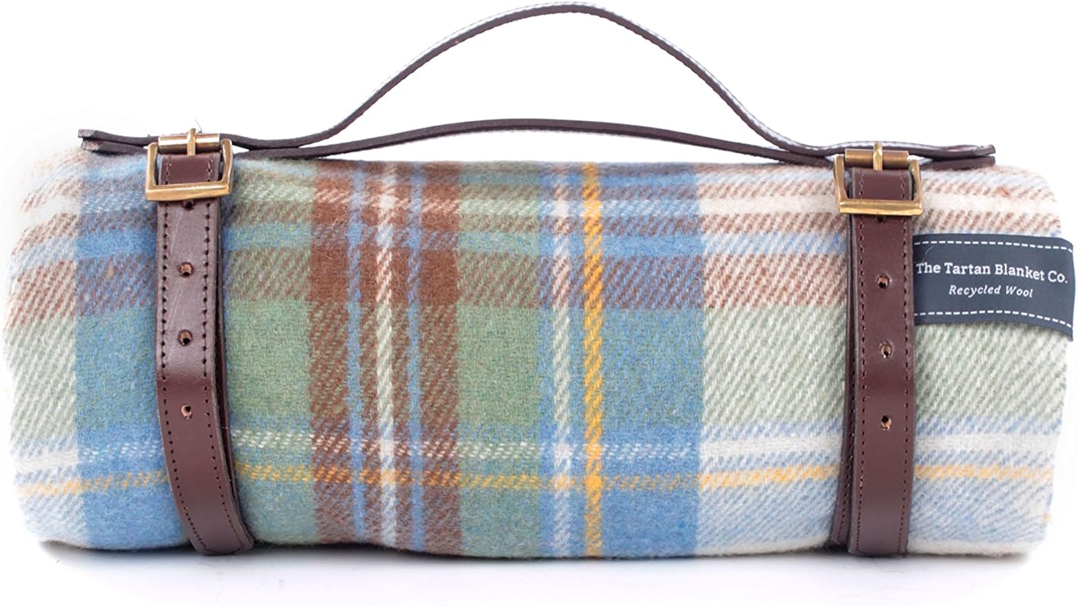 Picnic Blanket in Stewart Muted Blue Tartan