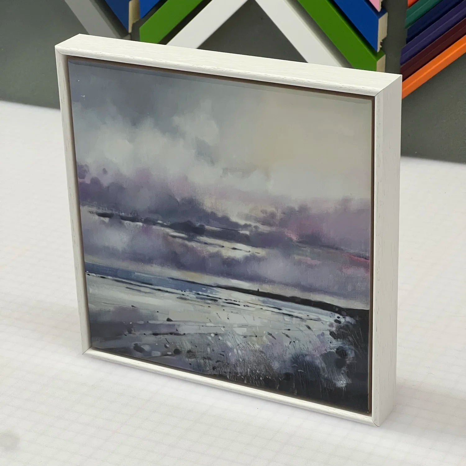 'Sunrise, West Sands, St Andrews' Framed Ceramic Tile