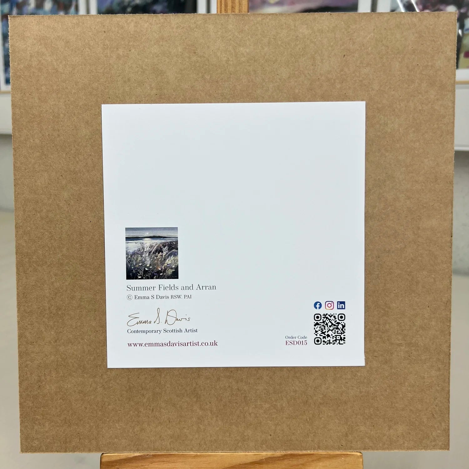 Greeting Card 'Summer Fields and Arran'