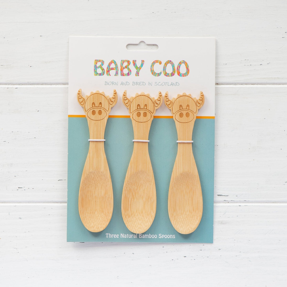 Baby Coo Bamboo Spoons, Hairy Coo