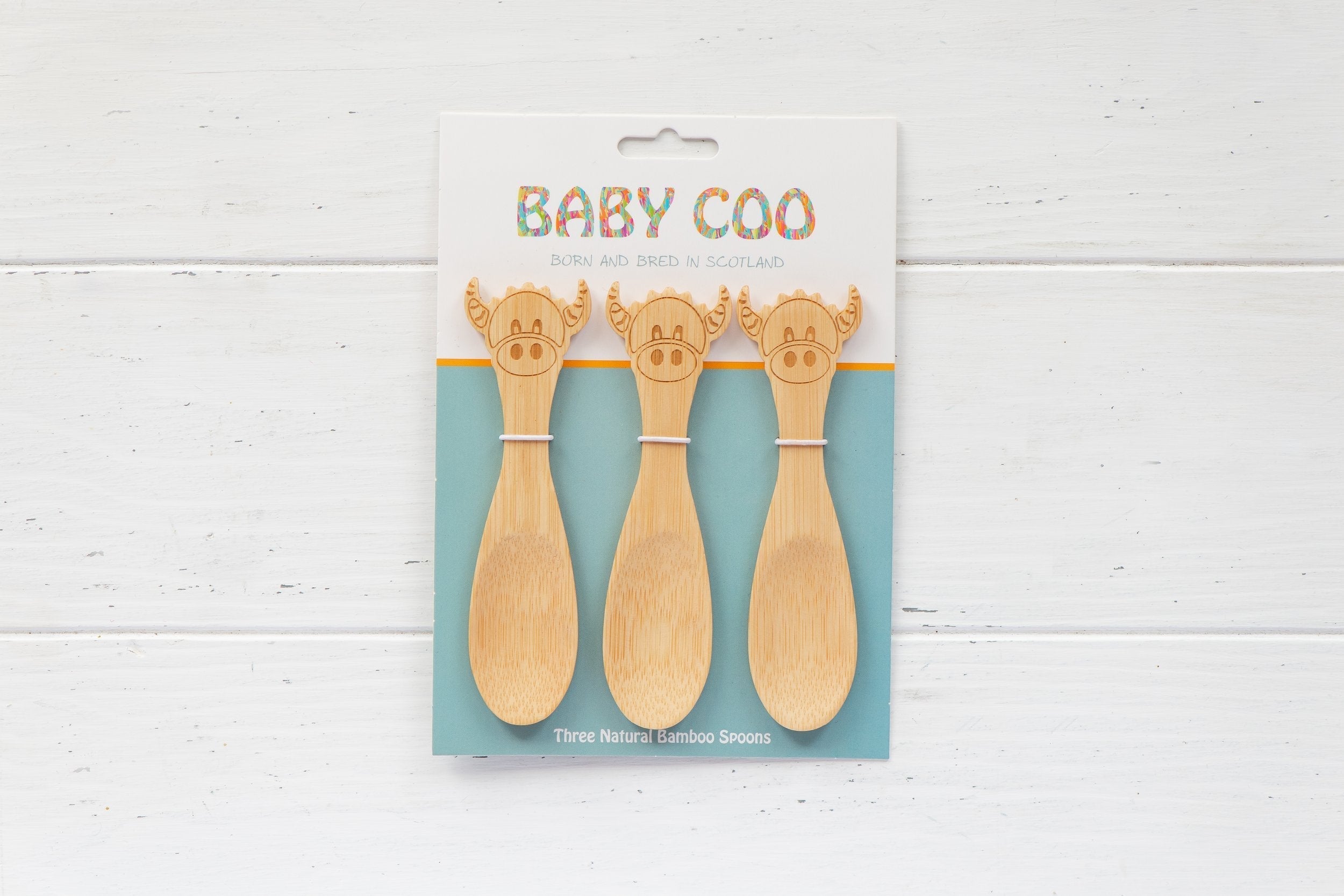 Baby Coo Bamboo Spoons | Hairy Coo | Scottish Creations