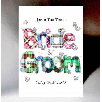 Bride & Groom Wedding Card | Wee Wishes | Scottish Creations