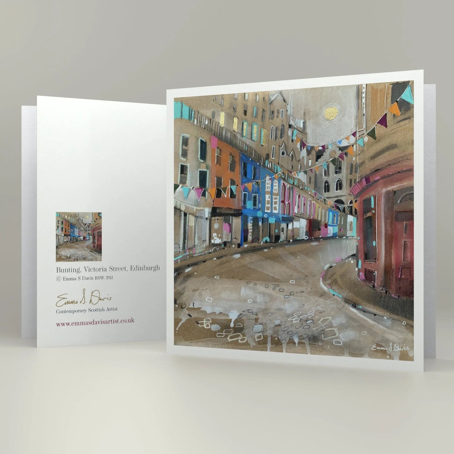 Greeting Card 'Bunting, Victoria St, Edinburgh'