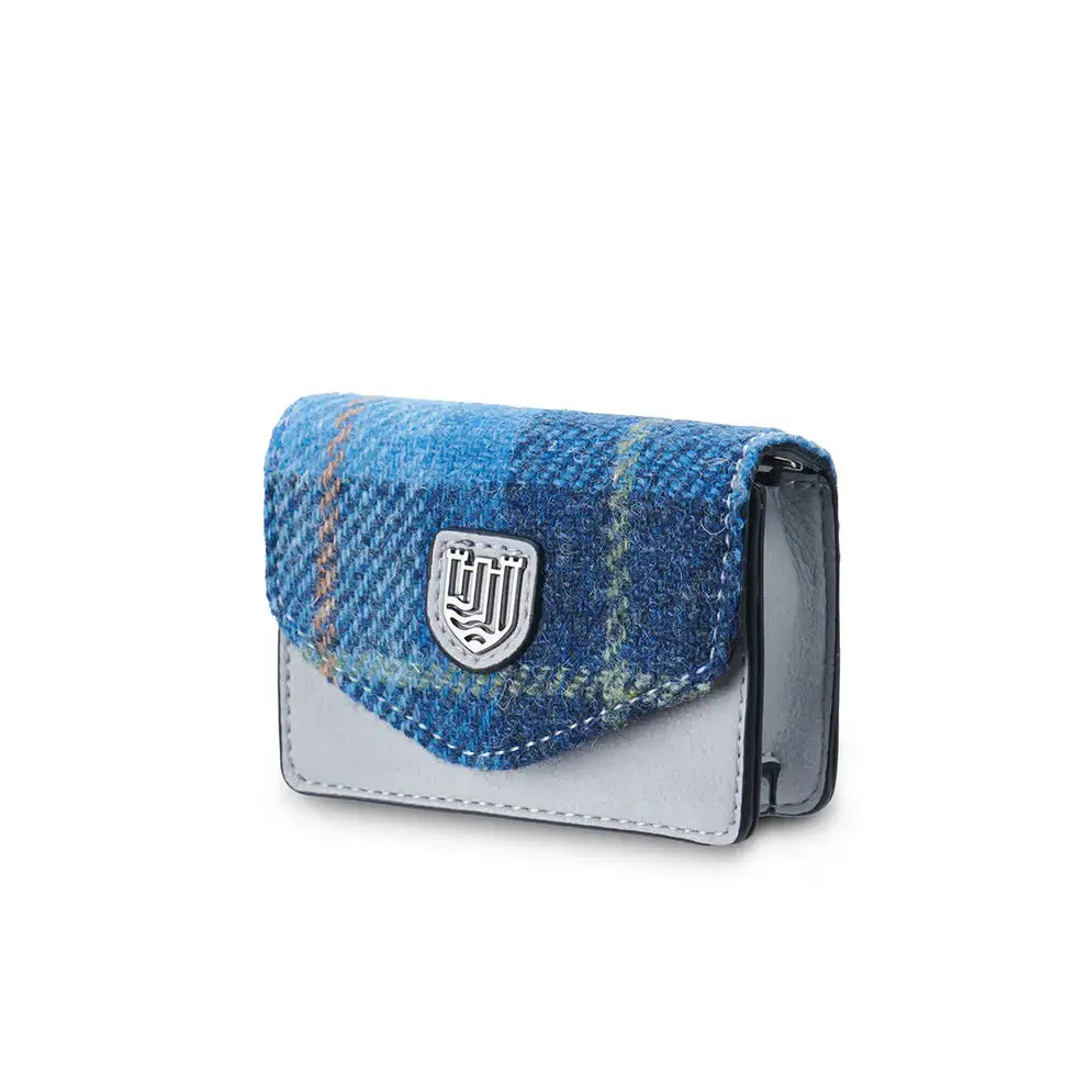 Card Case in Harris Tweed - Blue